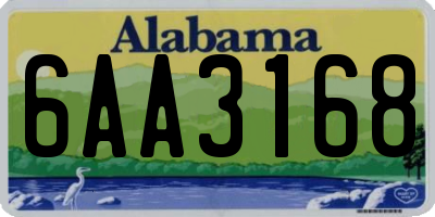 AL license plate 6AA3168