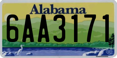 AL license plate 6AA3171