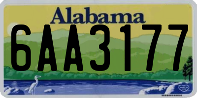 AL license plate 6AA3177