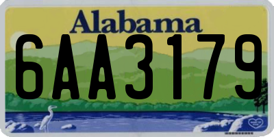 AL license plate 6AA3179