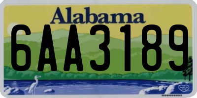 AL license plate 6AA3189