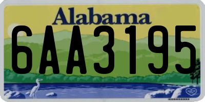 AL license plate 6AA3195