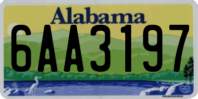 AL license plate 6AA3197