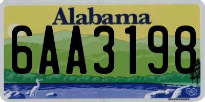 AL license plate 6AA3198