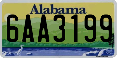 AL license plate 6AA3199