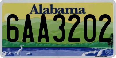 AL license plate 6AA3202