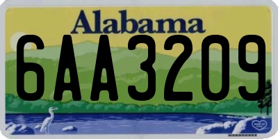 AL license plate 6AA3209
