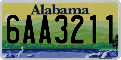 AL license plate 6AA3211