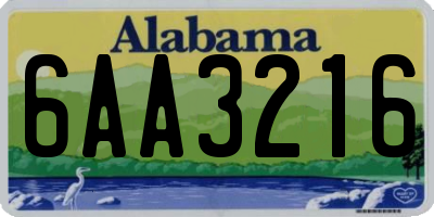 AL license plate 6AA3216