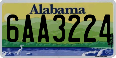AL license plate 6AA3224