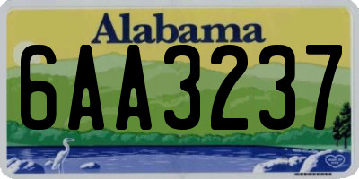 AL license plate 6AA3237