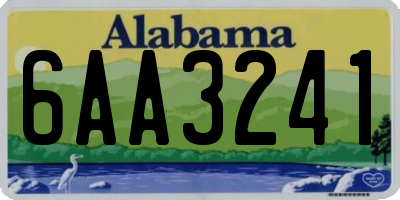 AL license plate 6AA3241