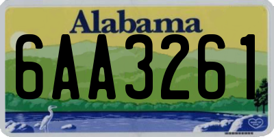 AL license plate 6AA3261