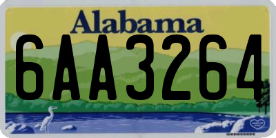 AL license plate 6AA3264