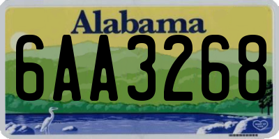AL license plate 6AA3268