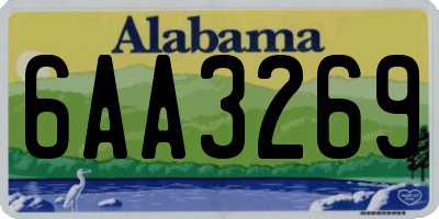 AL license plate 6AA3269