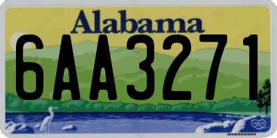 AL license plate 6AA3271