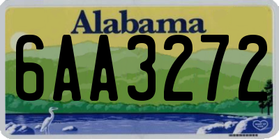 AL license plate 6AA3272
