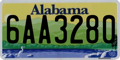 AL license plate 6AA3280