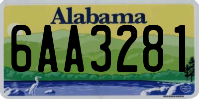 AL license plate 6AA3281