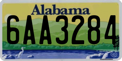 AL license plate 6AA3284