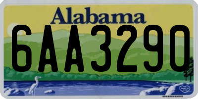AL license plate 6AA3290
