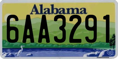 AL license plate 6AA3291