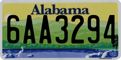 AL license plate 6AA3294