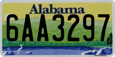 AL license plate 6AA3297
