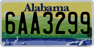 AL license plate 6AA3299