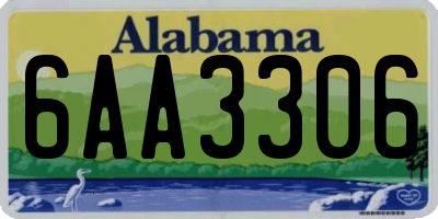 AL license plate 6AA3306