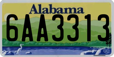 AL license plate 6AA3313