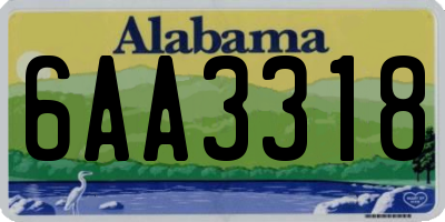 AL license plate 6AA3318