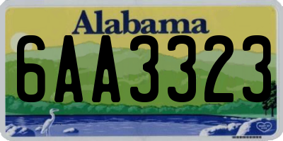 AL license plate 6AA3323