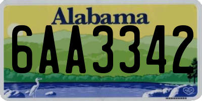 AL license plate 6AA3342