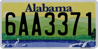 AL license plate 6AA3371