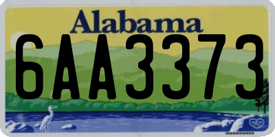 AL license plate 6AA3373