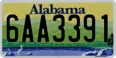 AL license plate 6AA3391