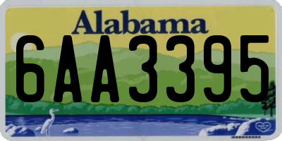 AL license plate 6AA3395