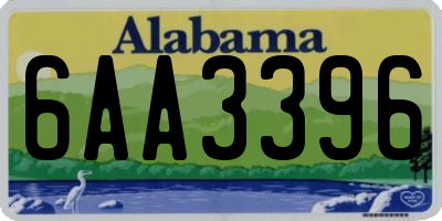 AL license plate 6AA3396