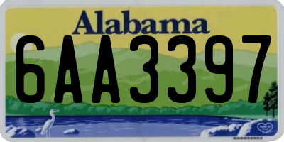 AL license plate 6AA3397