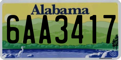 AL license plate 6AA3417