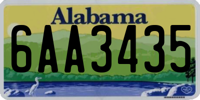 AL license plate 6AA3435