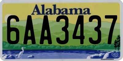 AL license plate 6AA3437