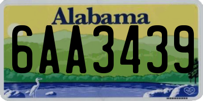 AL license plate 6AA3439