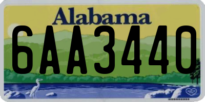 AL license plate 6AA3440
