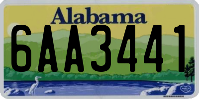 AL license plate 6AA3441