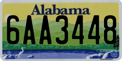 AL license plate 6AA3448