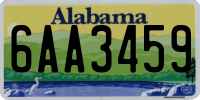 AL license plate 6AA3459