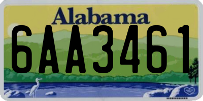 AL license plate 6AA3461